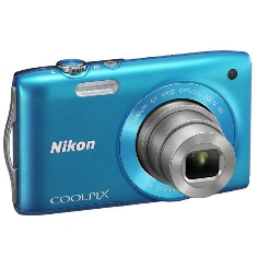 Camara Digital Nikon Coolpix S3300 Azul 16 Mp Zo X6 Hd Kit 4gb   Funda  Lcd 27 Litio